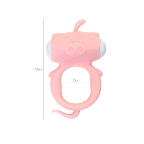 Toyfa A-Toys Kear Cock Ring - виброкольцо, 6.8х2 см (розовый)